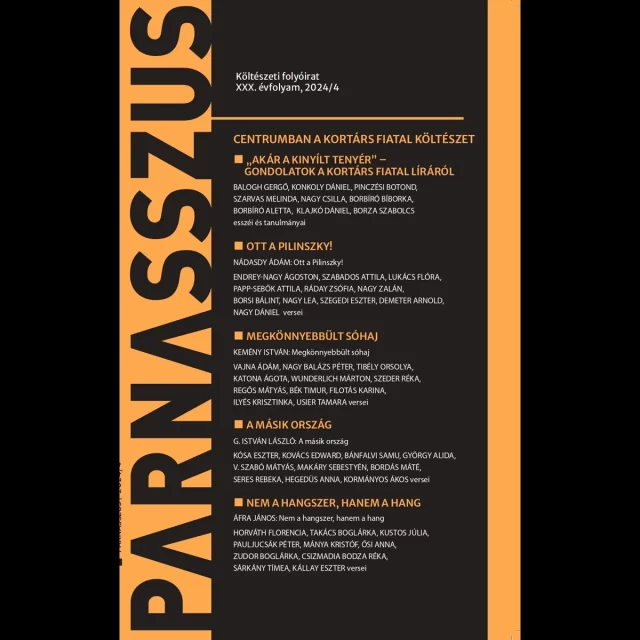 Megjelent a Parnasszus 4-es száma